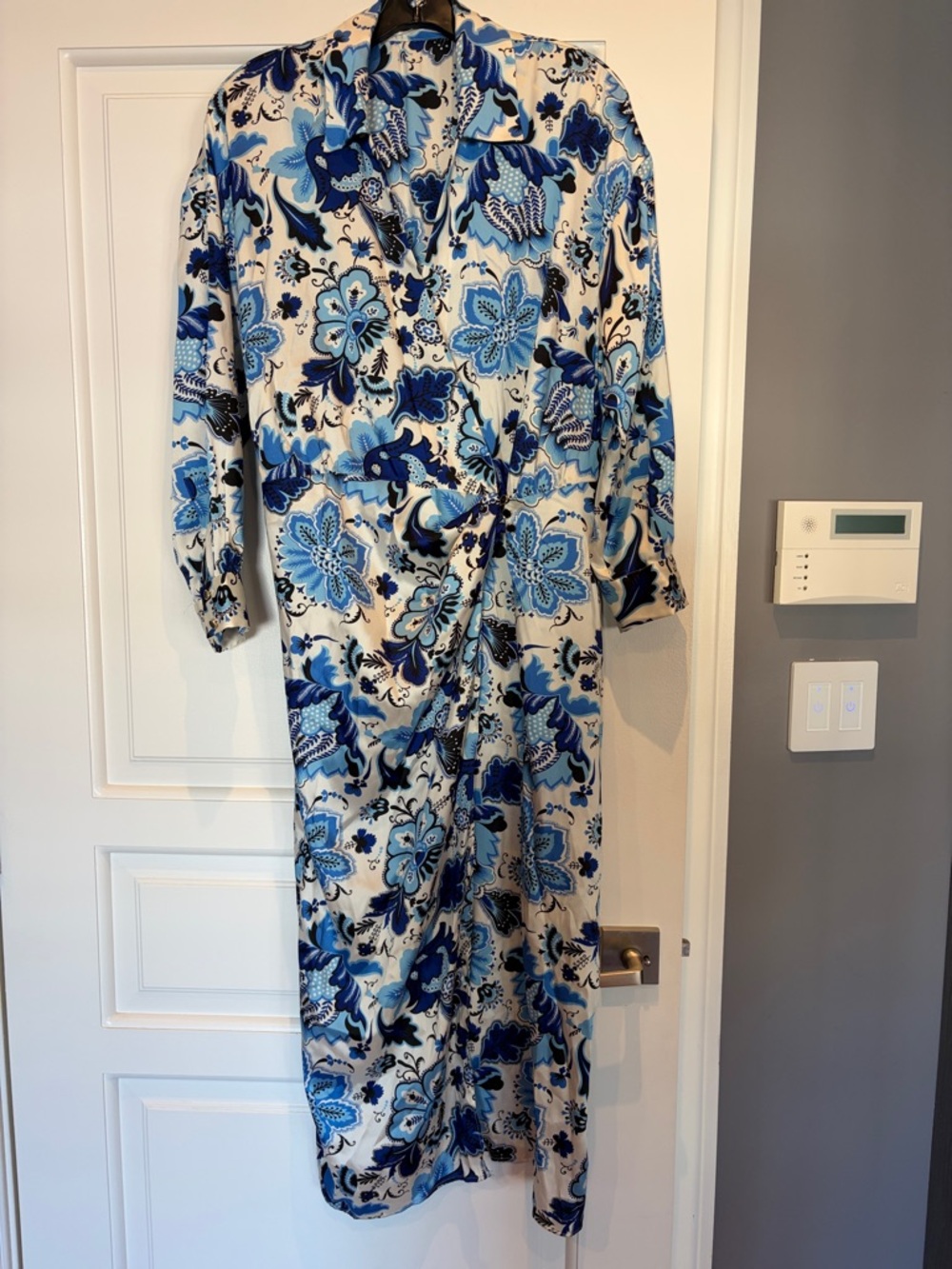 Zara Blue Floral Maxi Dress